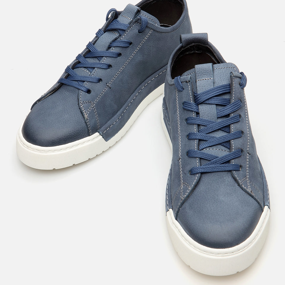 Genuine Leather Blue Men's Casual Shoes