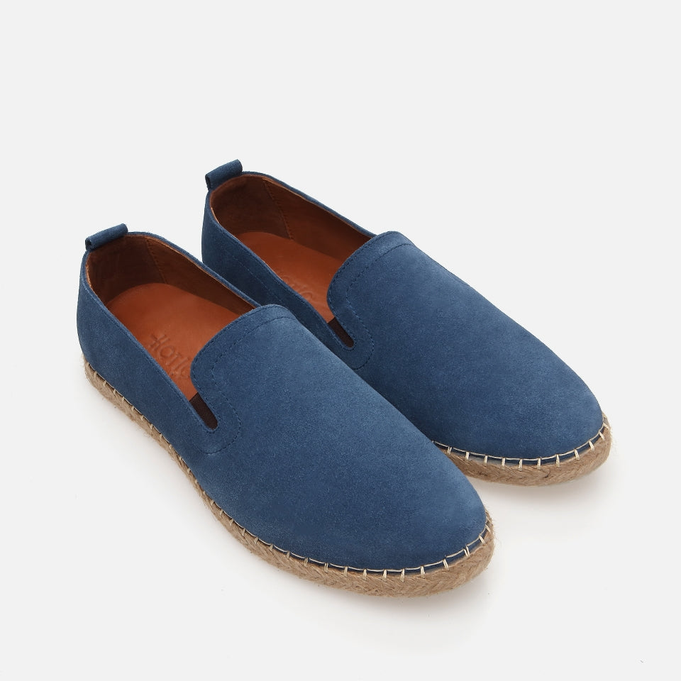 Genuine Leather Blue Men's Loafer