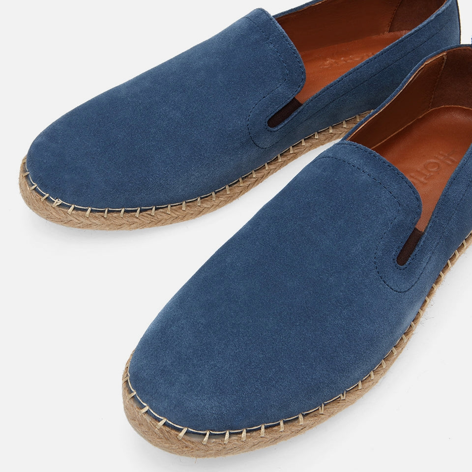 Genuine Leather Blue Men's Loafer