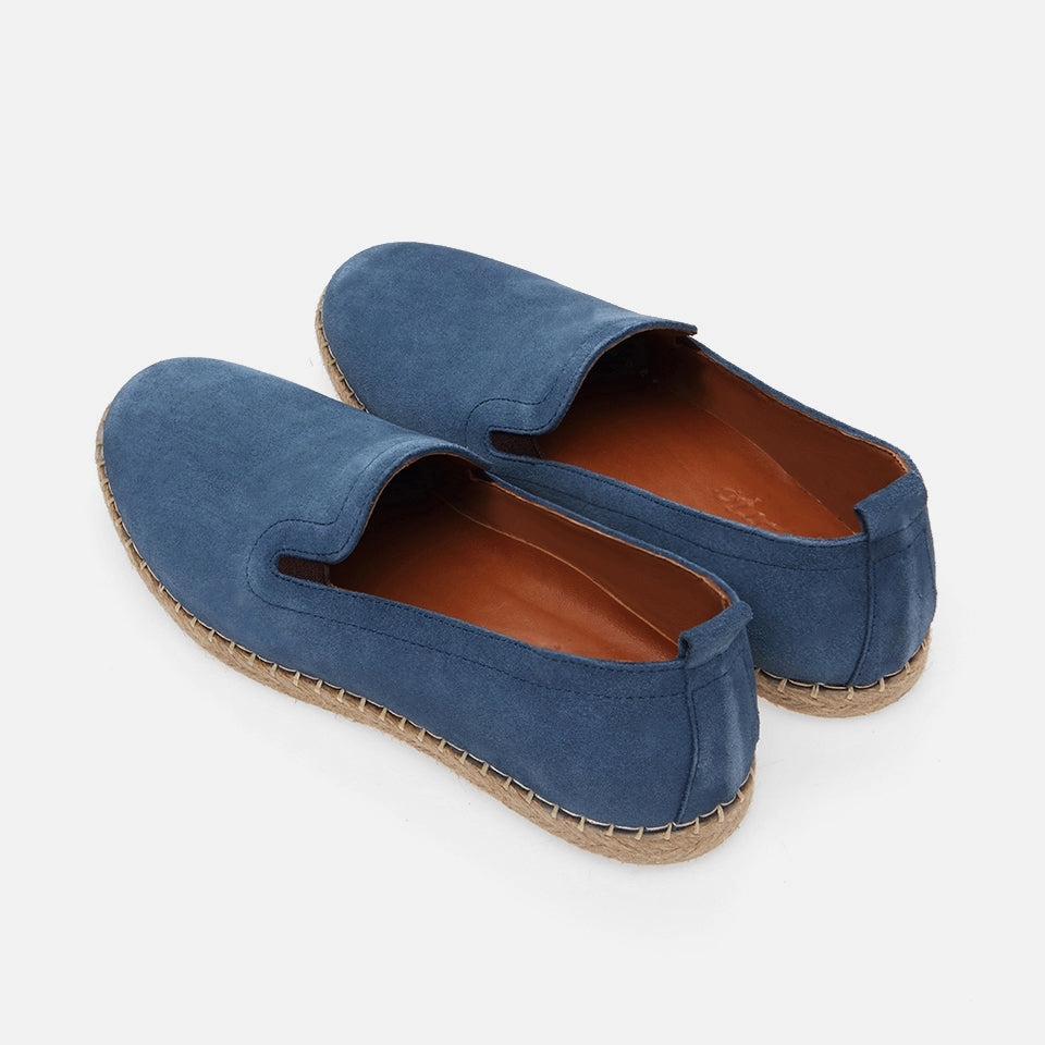 Genuine Leather Blue Men's Loafer