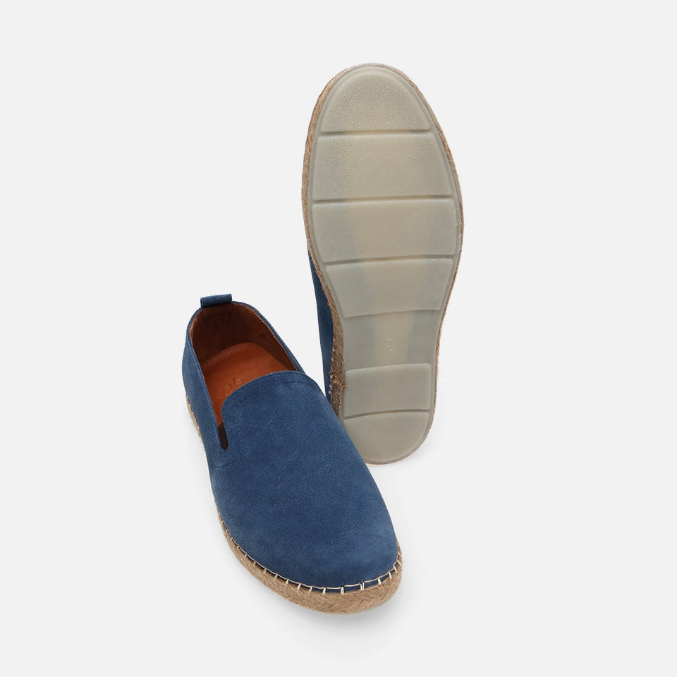 Genuine Leather Blue Men's Loafer