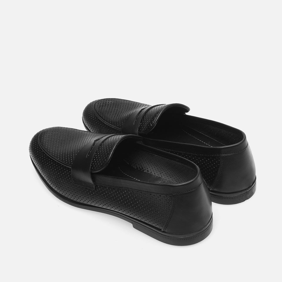 Genuine Leather Black Men's Loafer