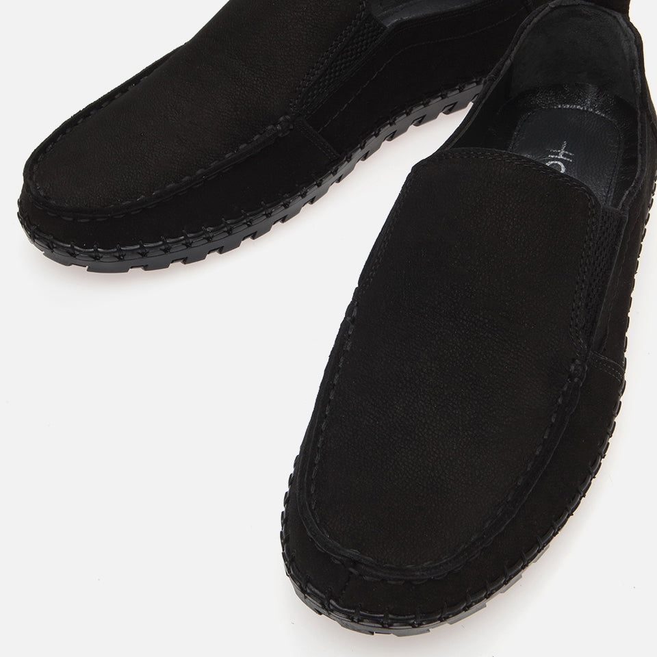 Genuine Leather Black Men's Casual Shoes