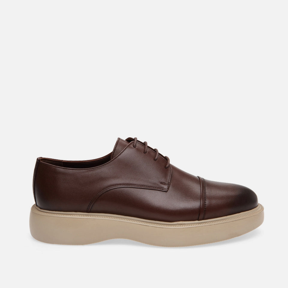 Genuine Leather Brown Men's Casual Shoe