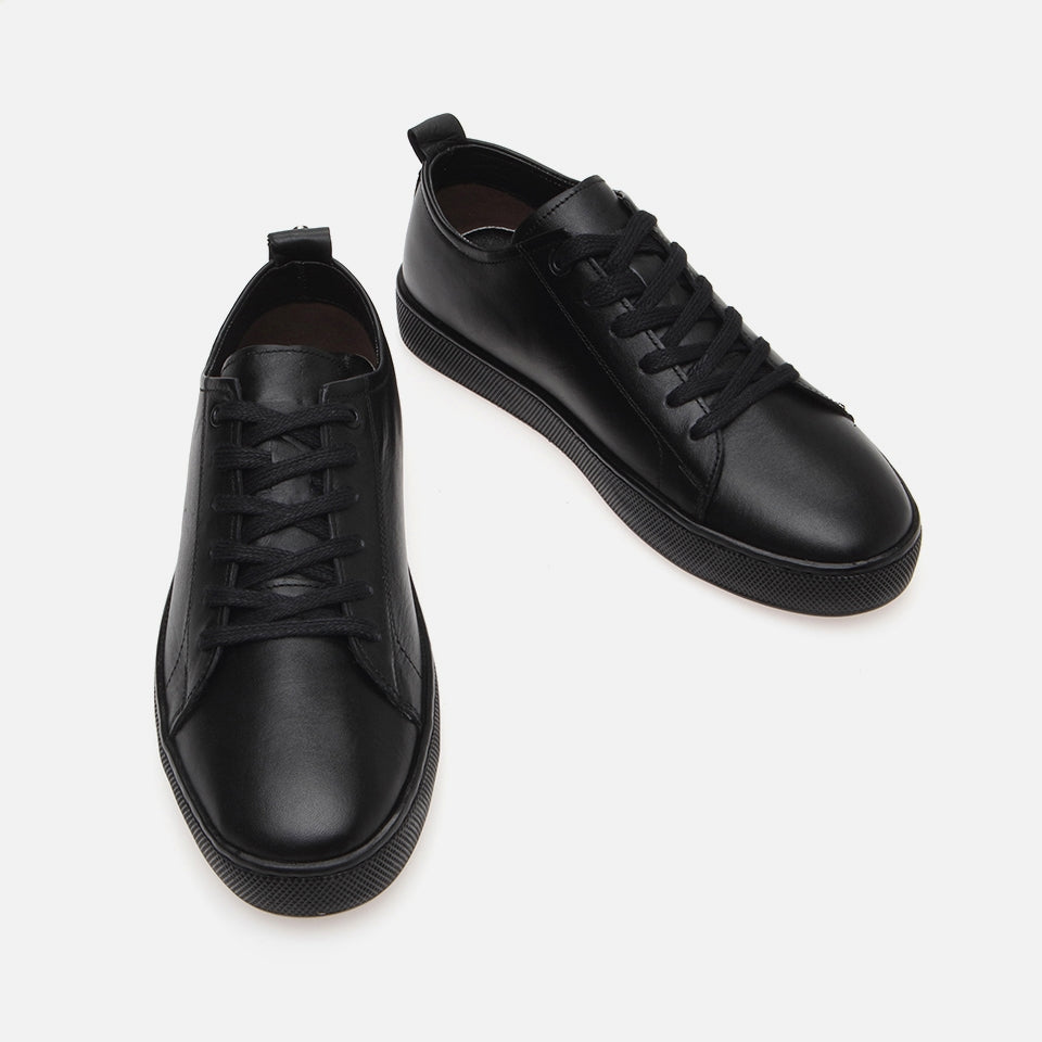 Genuine Leather Yaya Black Men's Casual Shoes