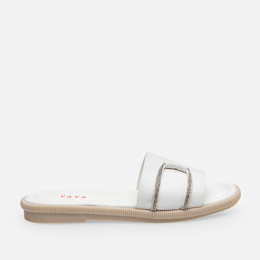 White Yaya Women's Slippers