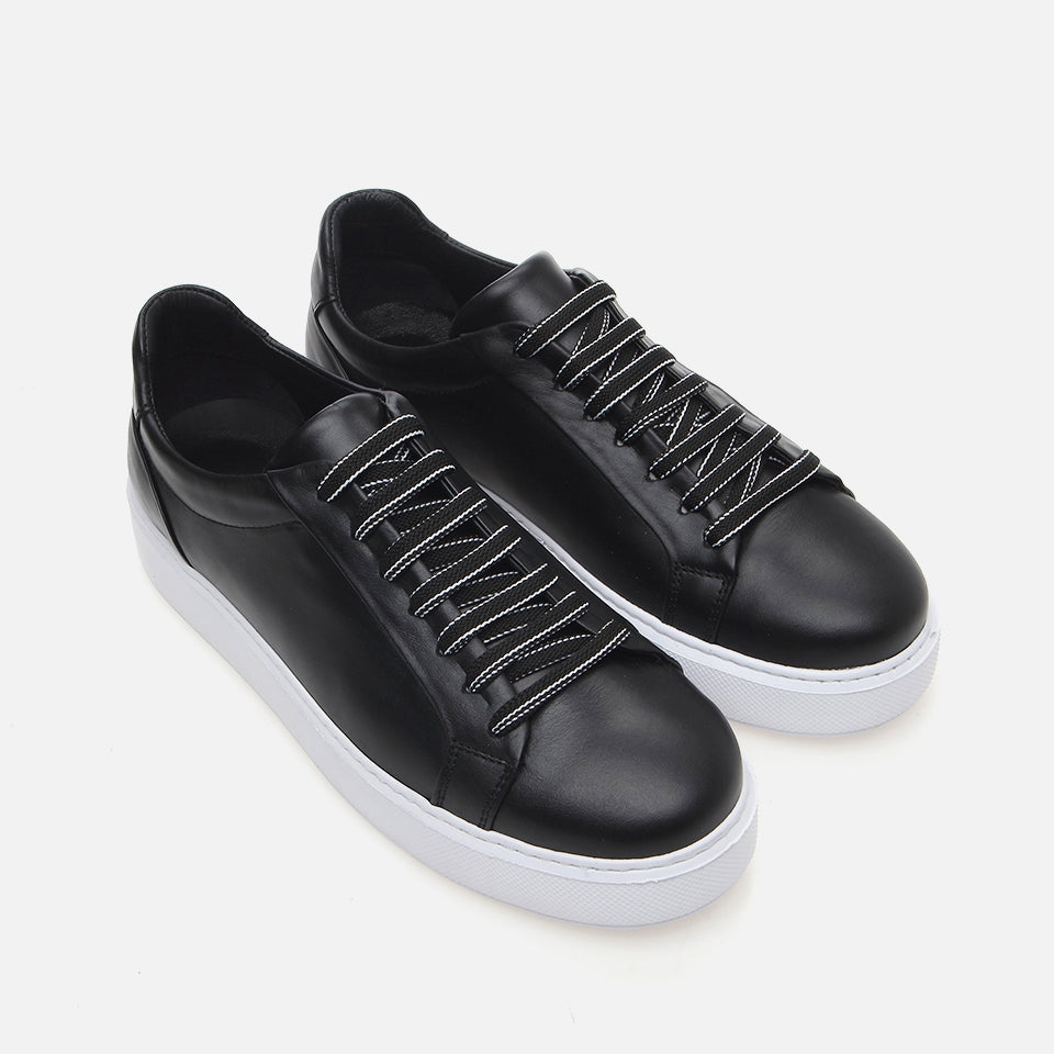 Genuine Leather Black Men's Casual Shoes