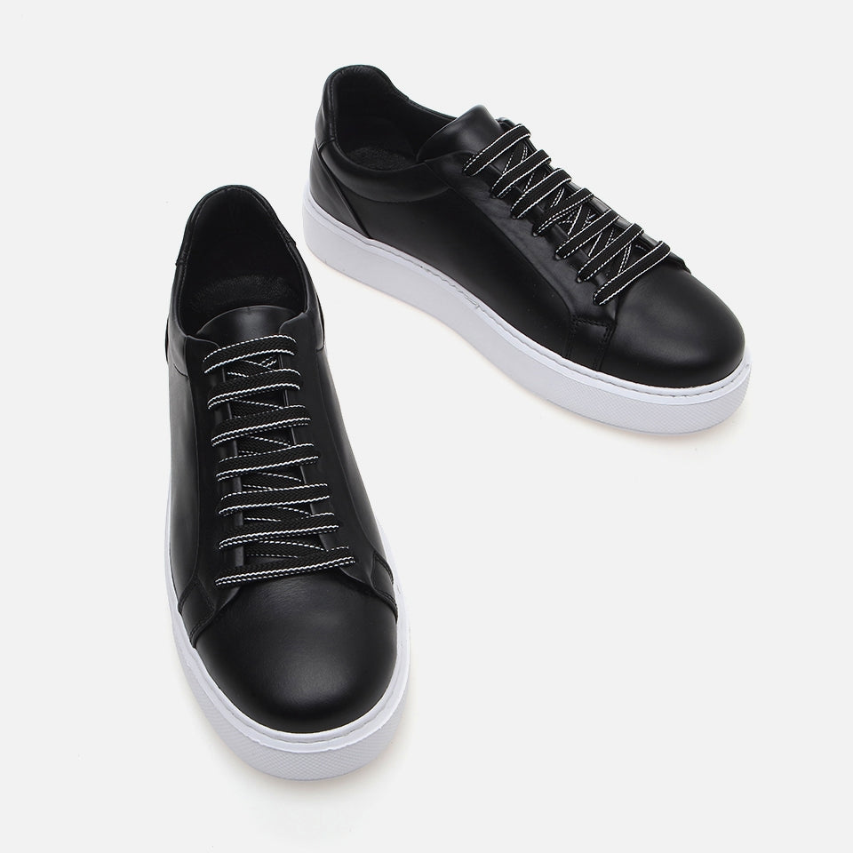 Genuine Leather Black Men's Casual Shoes