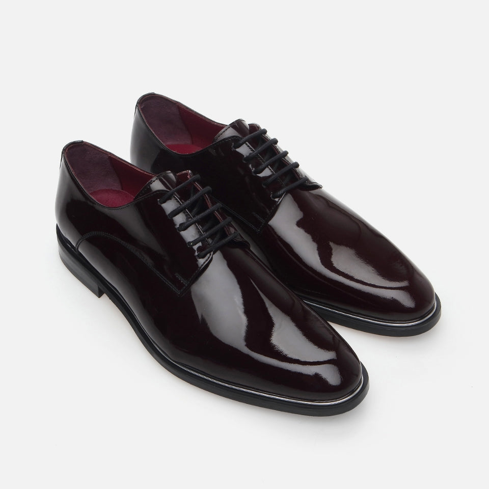 Genuine Leather Burgundy Men's Classic Shoes