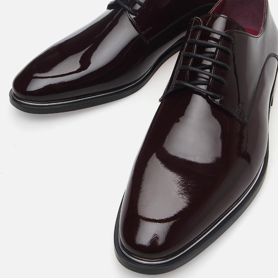 Genuine Leather Burgundy Men's Classic Shoes