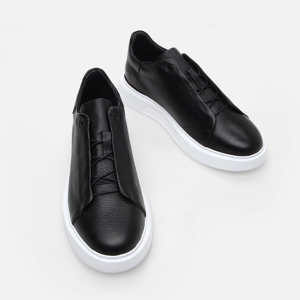 Genuine Leather Black Men's Casual Shoes