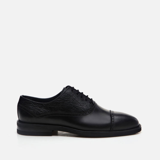 Genuine Leather Black Men's Classic Shoes