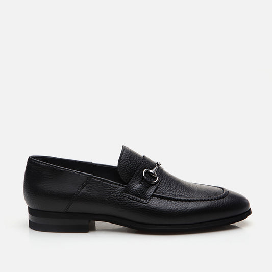 Genuine Leather Black Men's Loafer