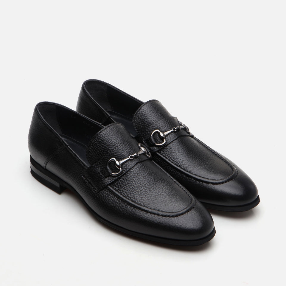 Genuine Leather Black Men's Loafer