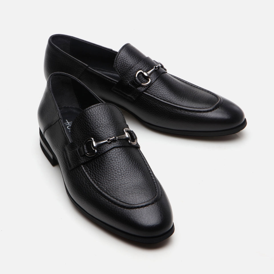 Genuine Leather Black Men's Loafer