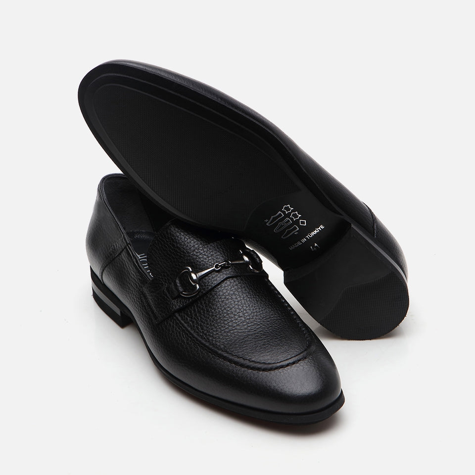 Genuine Leather Black Men's Loafer