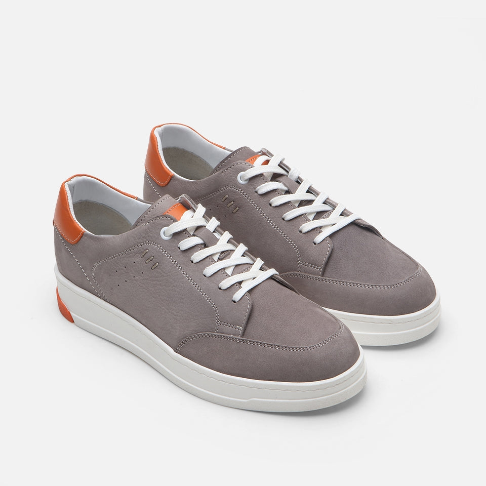 Genuine Leather Gray Men's Casual Shoes