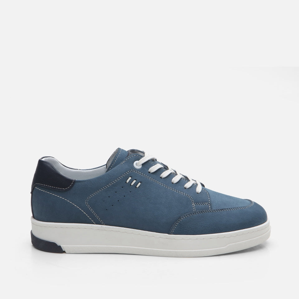 Genuine Leather Blue Men's Casual Shoes