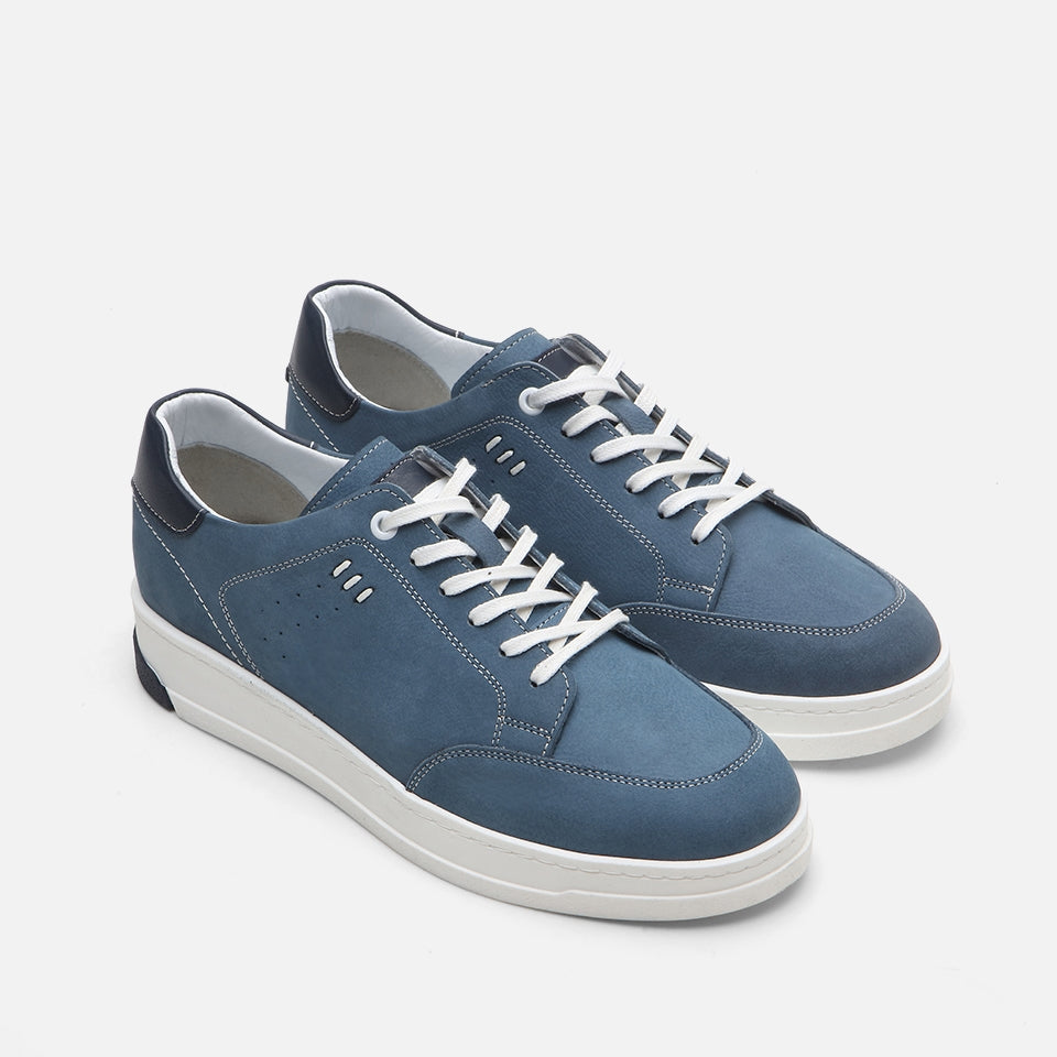 Genuine Leather Blue Men's Casual Shoes