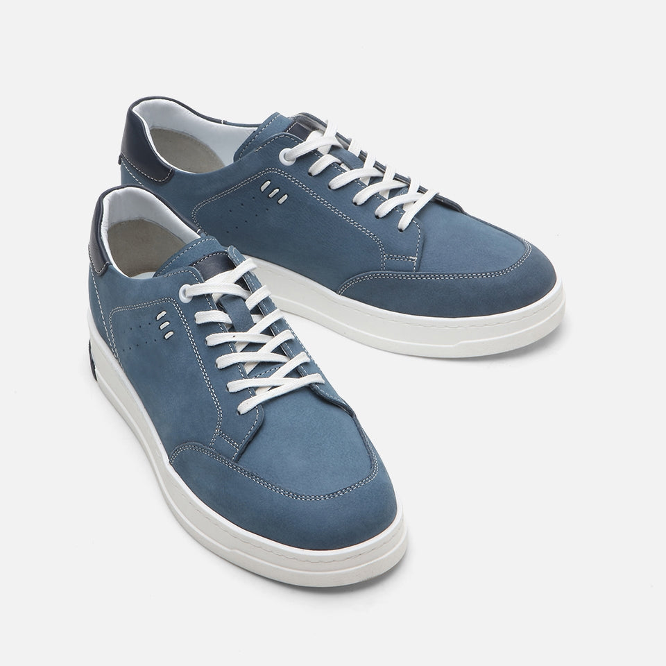 Genuine Leather Blue Men's Casual Shoes