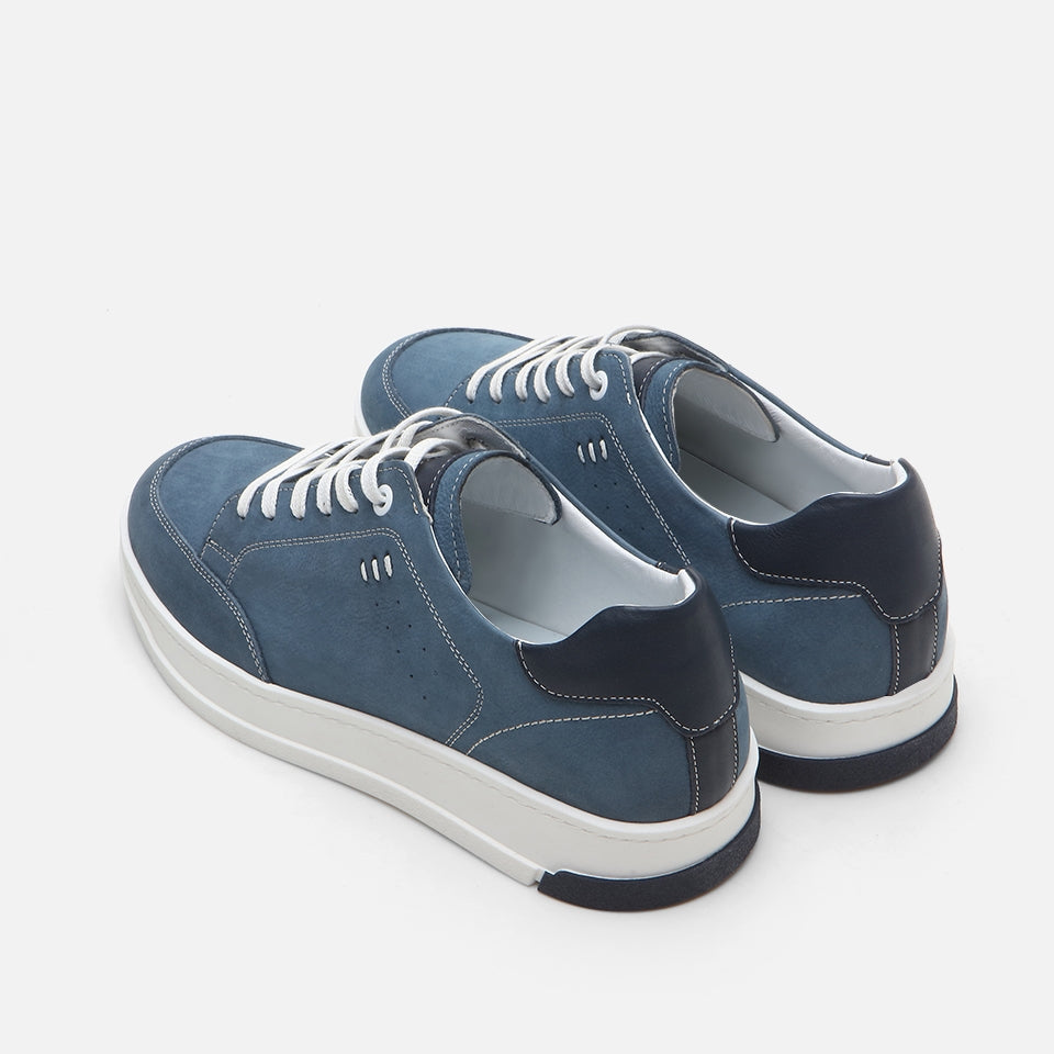 Genuine Leather Blue Men's Casual Shoes