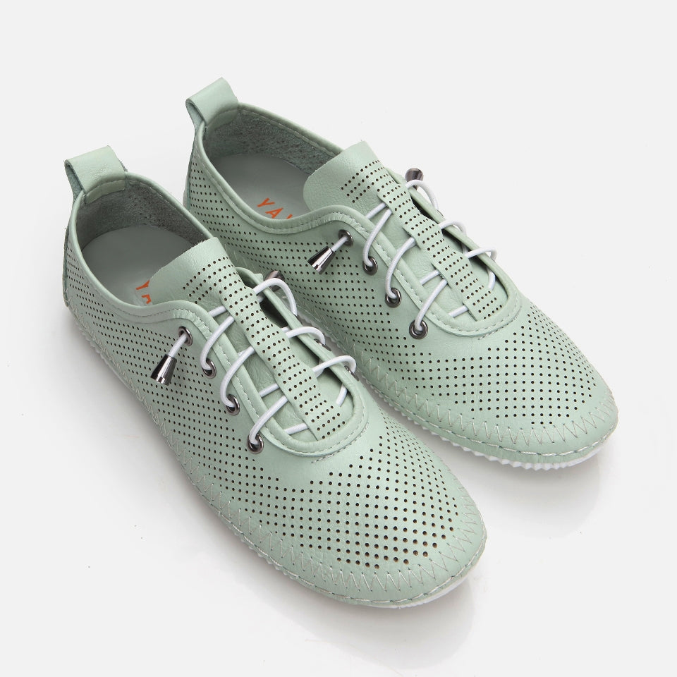 Genuine Leather Mint Green Yaya Women's Daily Shoes