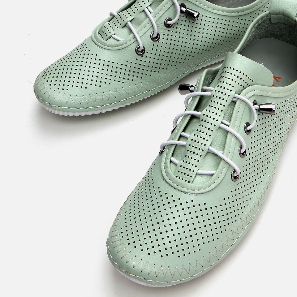 Genuine Leather Mint Green Yaya Women's Daily Shoes