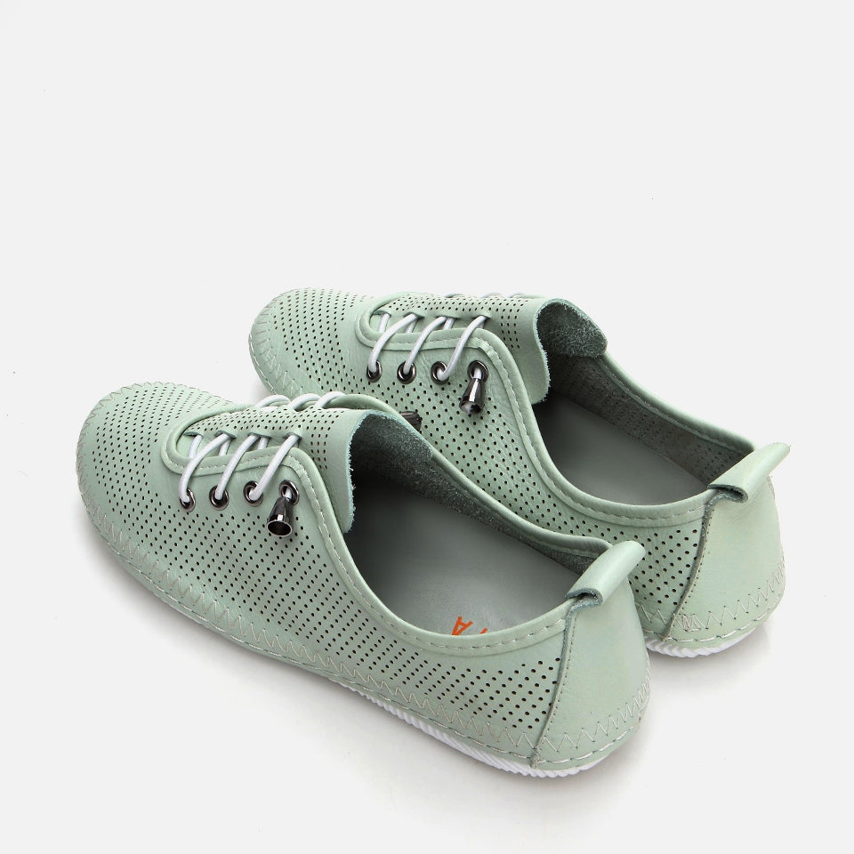 Genuine Leather Mint Green Yaya Women's Daily Shoes