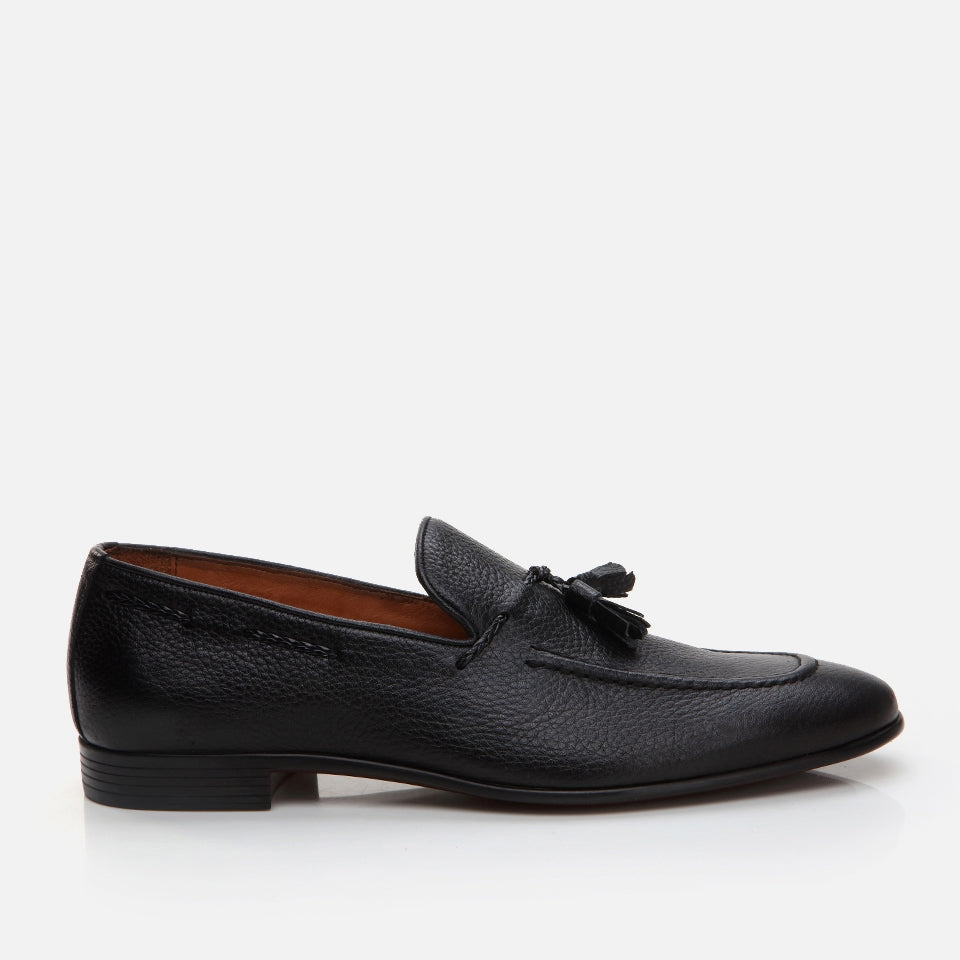 Genuine Leather Black Men's Loafer