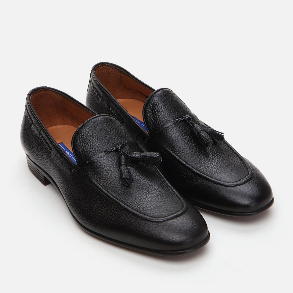 Genuine Leather Black Men's Loafer