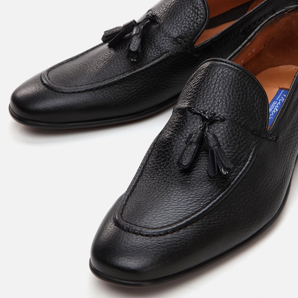 Genuine Leather Black Men's Loafer