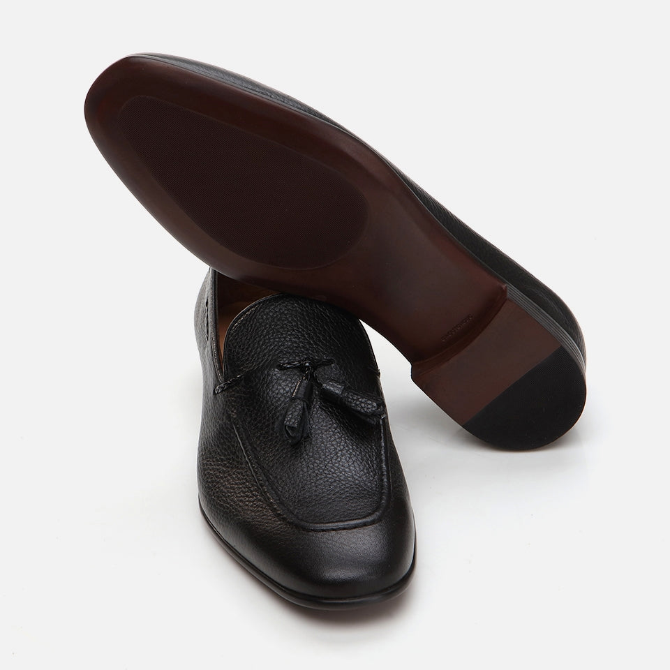 Genuine Leather Black Men's Loafer