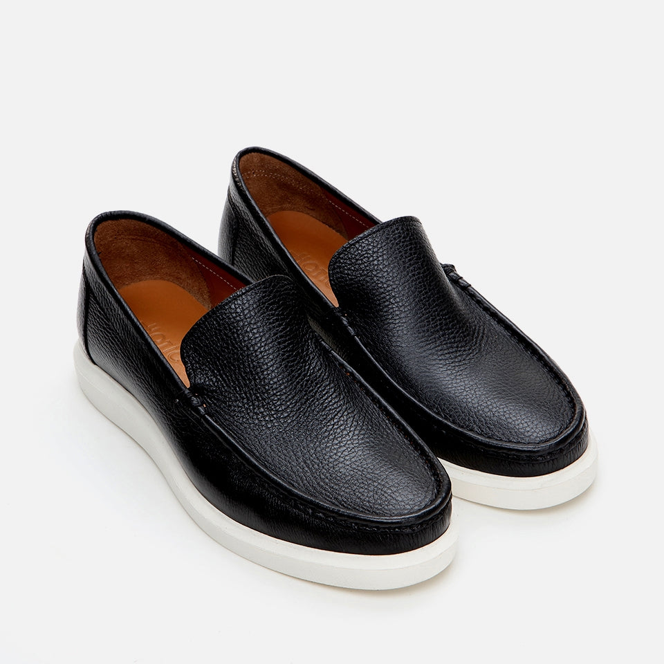 Genuine Leather Black Men's Loafer