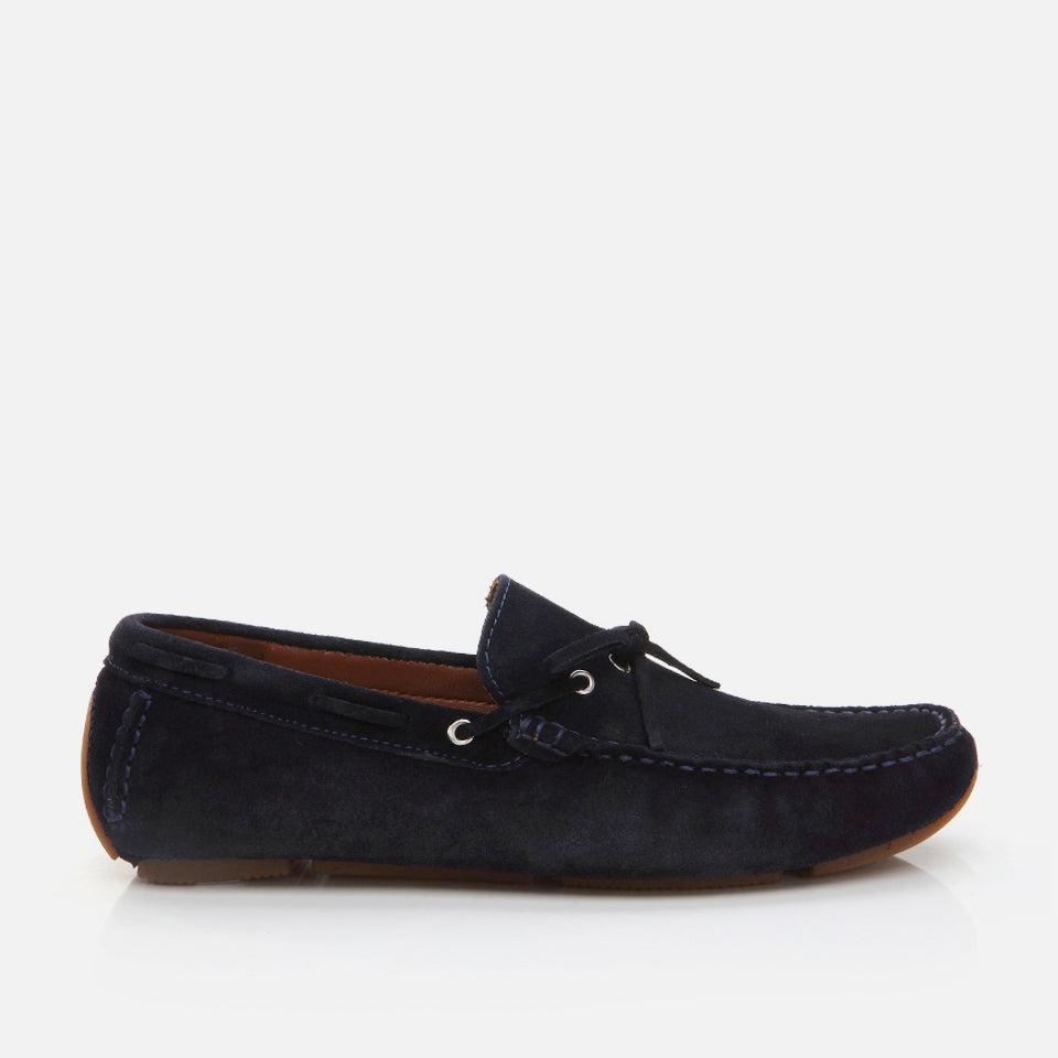 Genuine Leather Navy Blue Men's Loafer