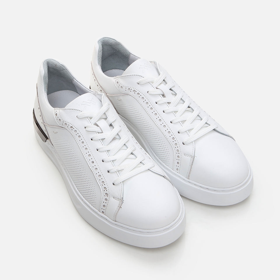 Genuine Leather White Men's Casual Shoes