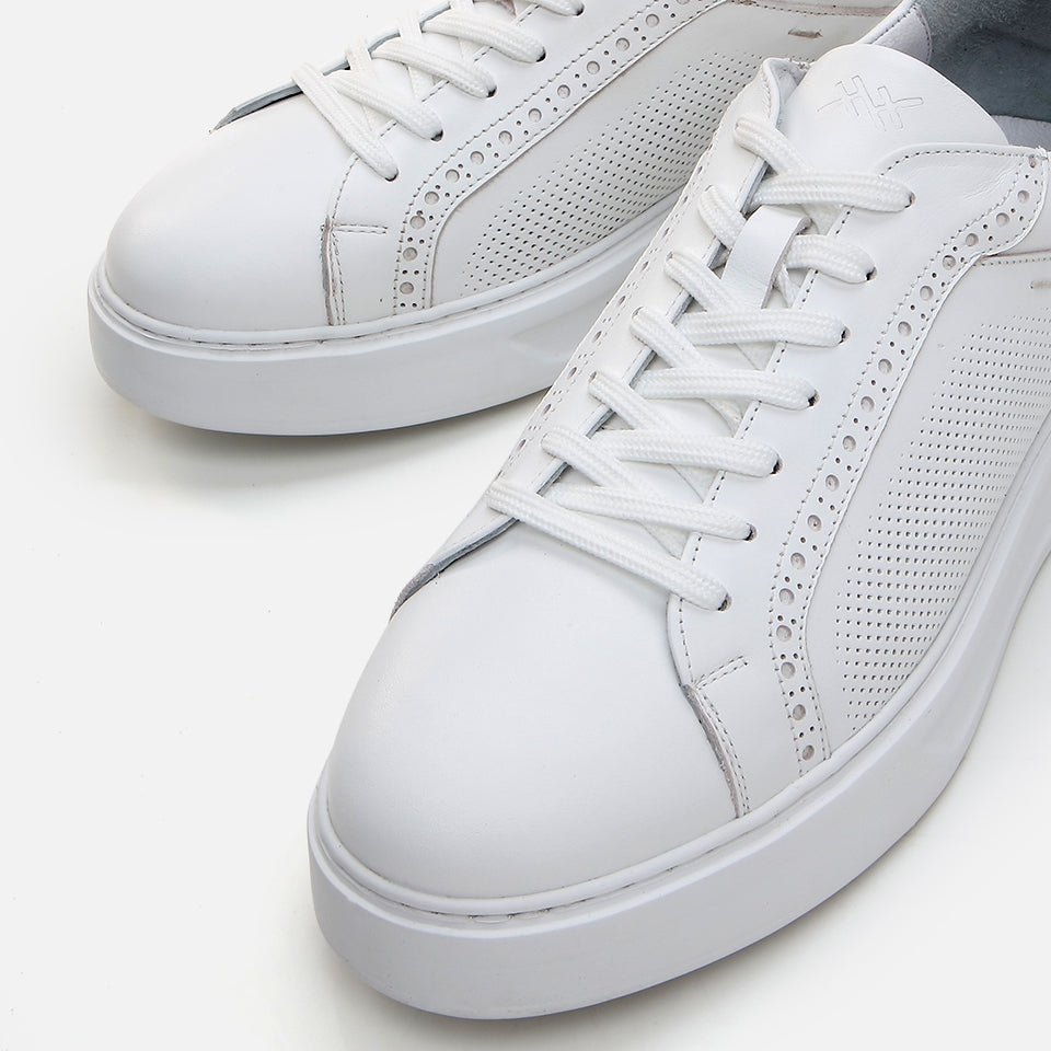 Genuine Leather White Men's Casual Shoes