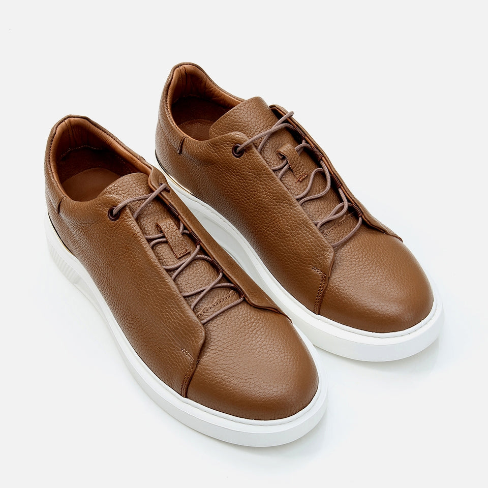 Genuine Leather Walnut Men's Casual Shoes