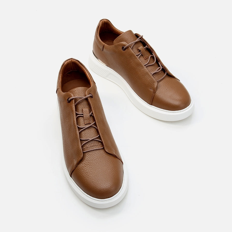 Genuine Leather Walnut Men's Casual Shoes