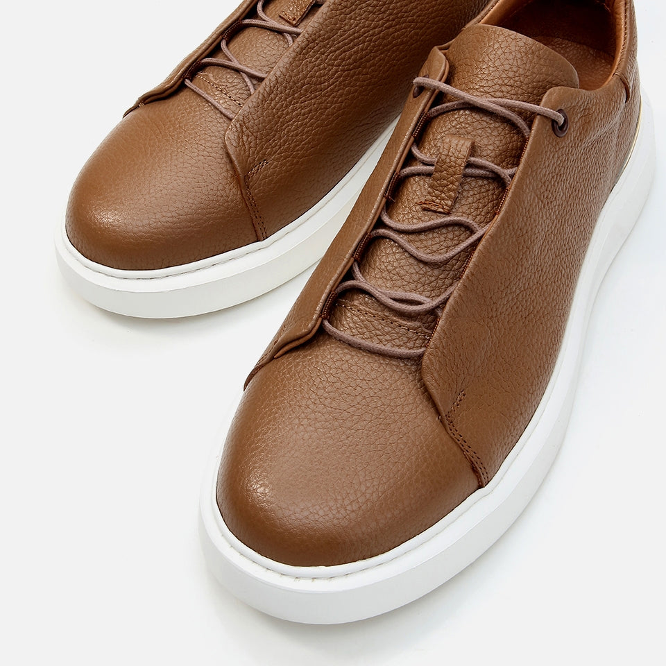 Genuine Leather Walnut Men's Casual Shoes