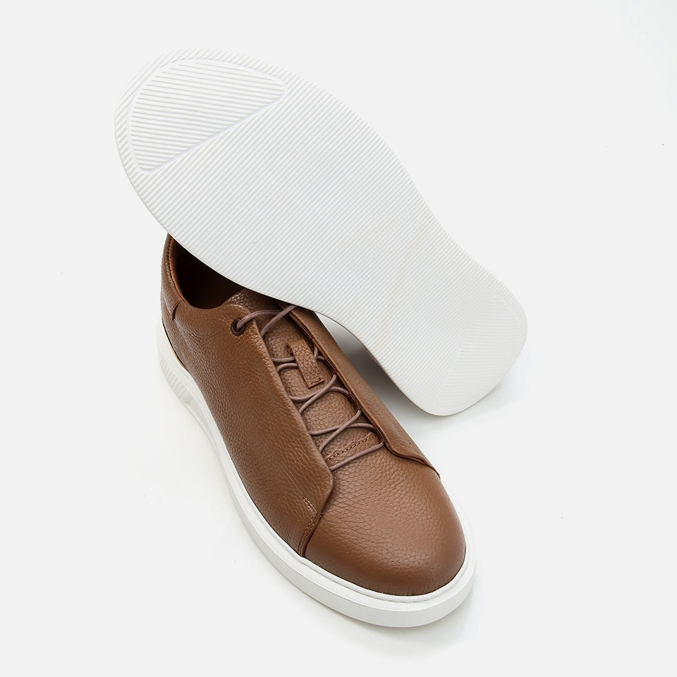 Genuine Leather Walnut Men's Casual Shoes