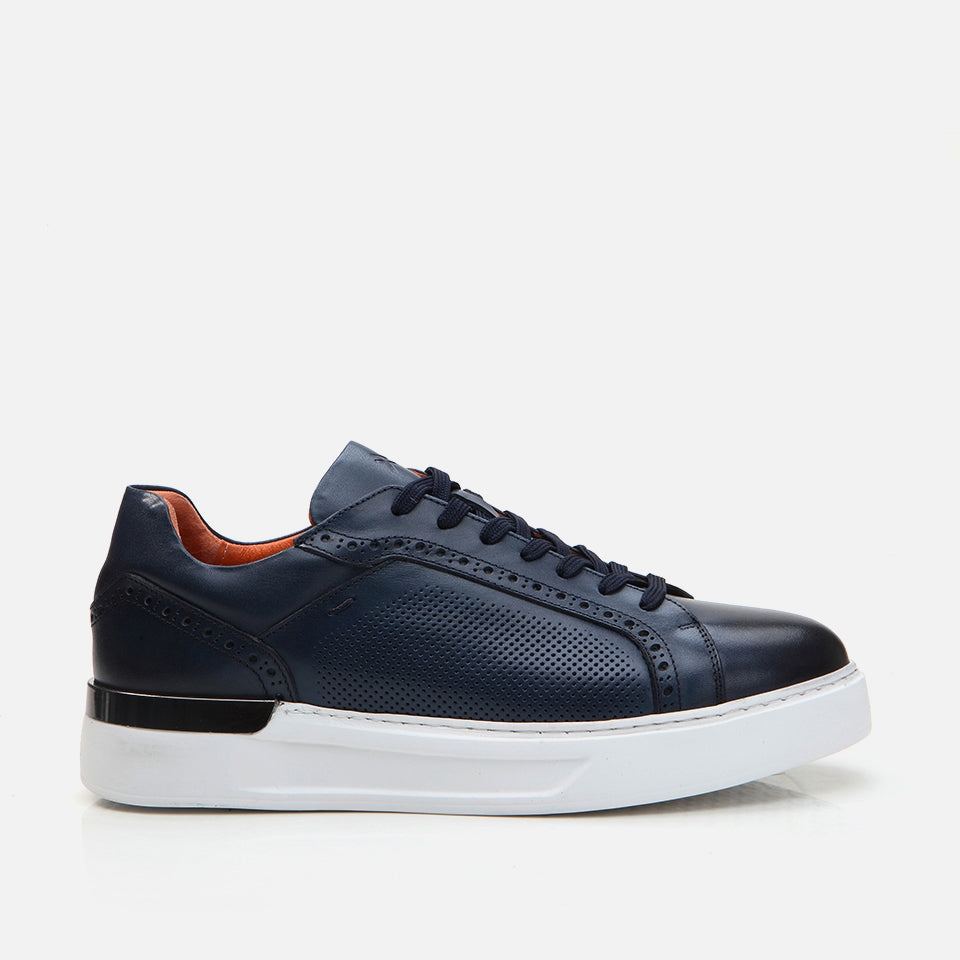 Genuine Leather Navy Men's Casual Shoes