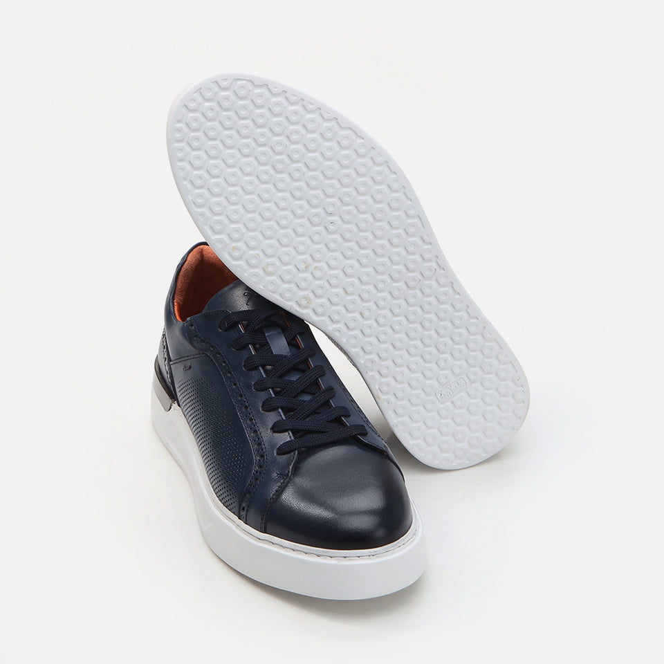 Genuine Leather Navy Men's Casual Shoes