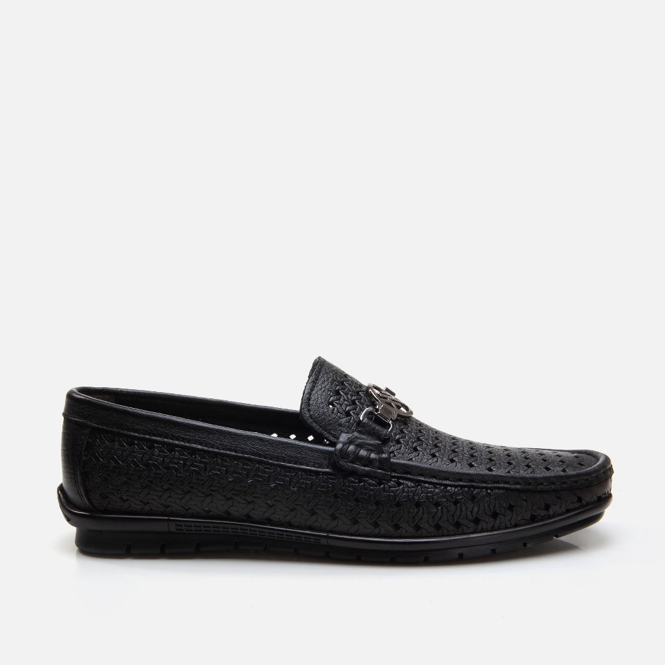 Genuine Leather Black Men's Loafer