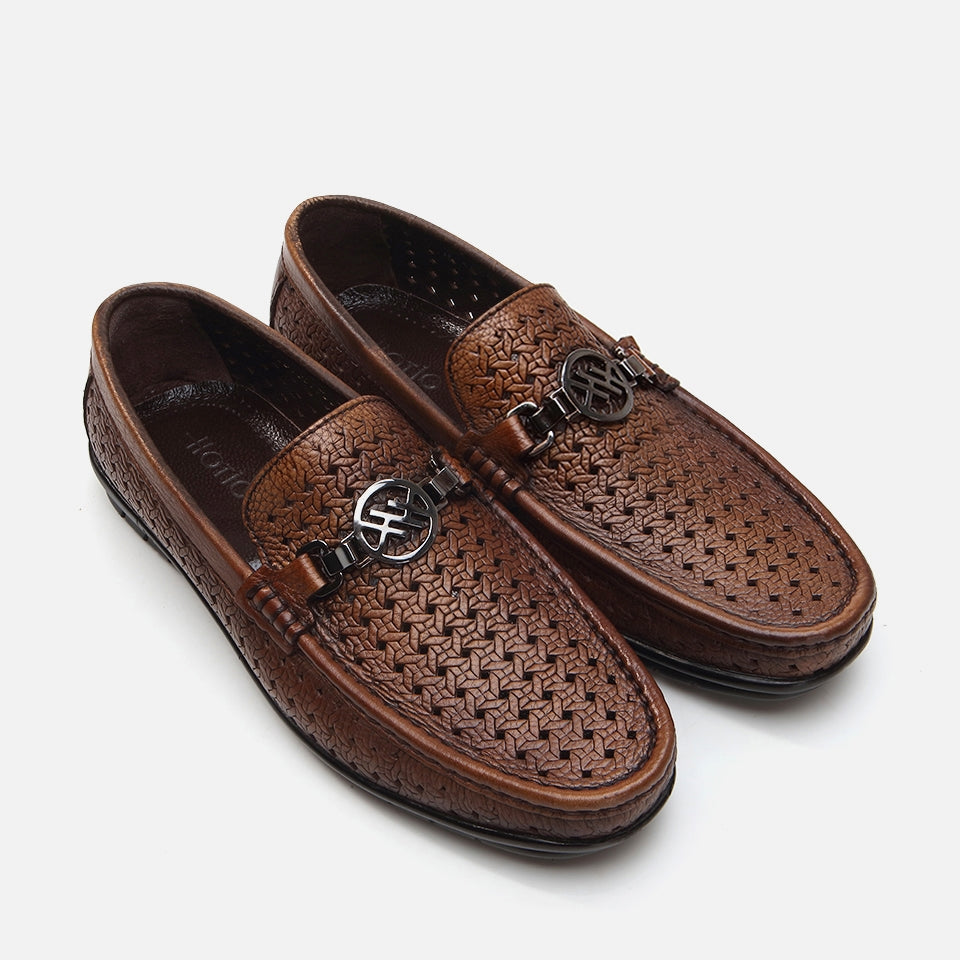 Genuine Leather Brown Men's Loafer