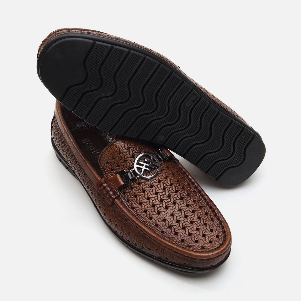 Genuine Leather Brown Men's Loafer