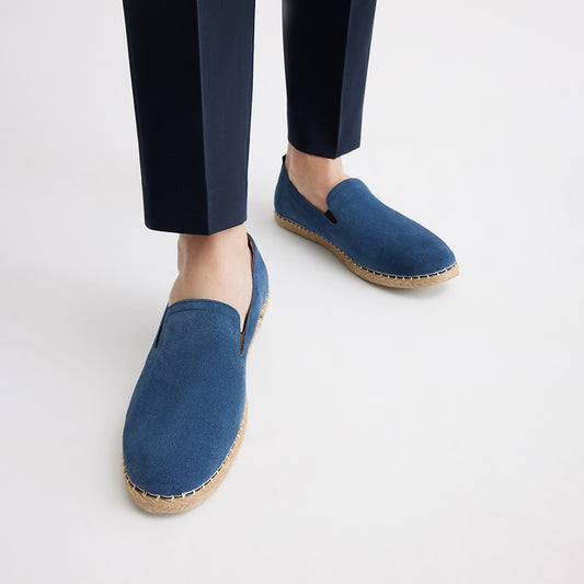 Genuine Leather Blue Men's Loafer