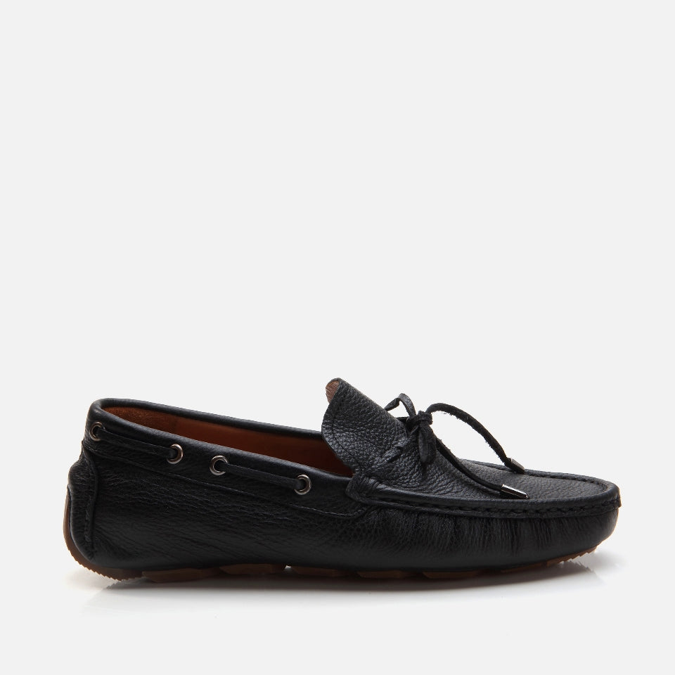 Genuine Leather Black Men's Loafer