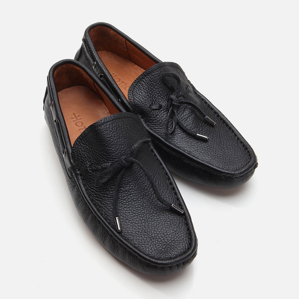 Genuine Leather Black Men's Loafer