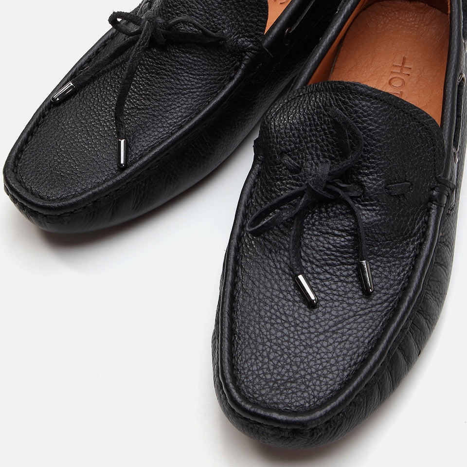 Genuine Leather Black Men's Loafer