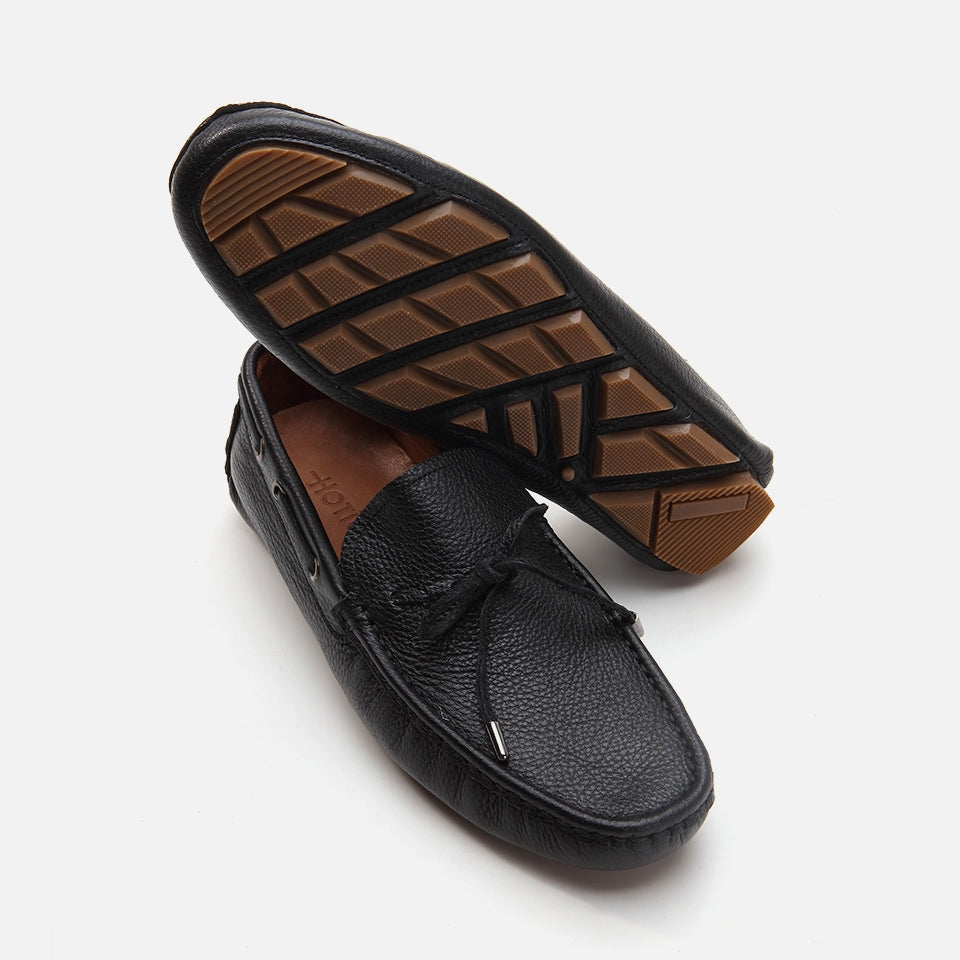 Genuine Leather Black Men's Loafer